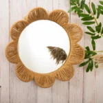 Natural Raffia Decorative Wall Mirror (Style 2)