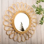 Natural Rattan Decorative Wall Mirror (Style 2) - Image 2
