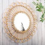 Natural Rattan Decorative Wall Mirror (Style 3) - Image 2