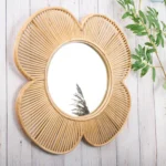 Natural Rattan Decorative Wall Mirror (Style 4) - Image 2