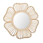 Natural Rattan Decorative Wall Mirror - Image 3